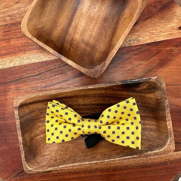 Brand New Custom Youth Bow Tie Yellow Blue Tied Adjustable Gift Easter Prom - Picture 1 of 2